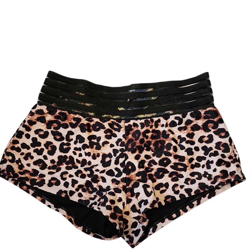 180. Shein Women's Cheetah Print High Waist Bikini Bottoms